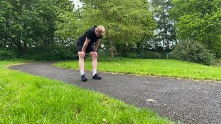 TechRadar fitness writer Harry Bullmore after completing the Physical: 100 running test